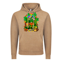 Vintage Coffee st. patricks gnomes truck with rainbow Vintage Hoodie - BundleAndBundleShop
