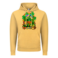 Vintage Mustard st. patricks gnomes truck with rainbow Vintage Hoodie - BundleAndBundleShop