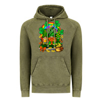 St. Patricks Gnomes Truck With Rainbow Vintage Hoodie | Teevron