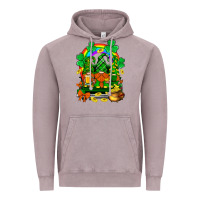 Vintage Zinc st. patricks gnomes truck with rainbow Vintage Hoodie - BundleAndBundleShop