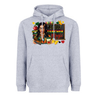 Heather Grey Juneteenth black teacher magic Heavyweight Hoodie - FaDigitalArtStudio