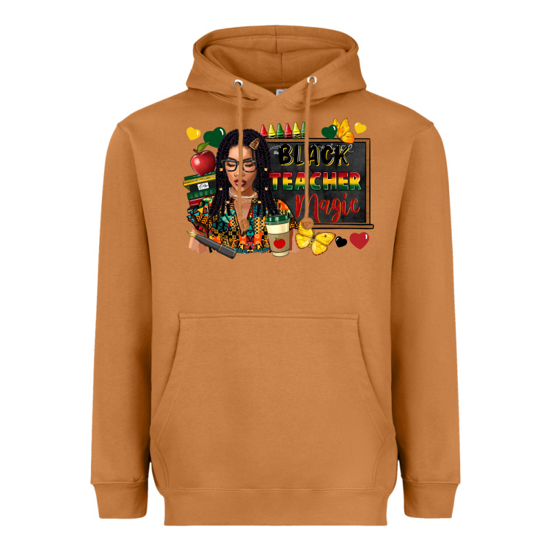 Juneteenth Black Teacher Magic Heavyweight Hoodie by FaDigitalArtStudio | Teevron