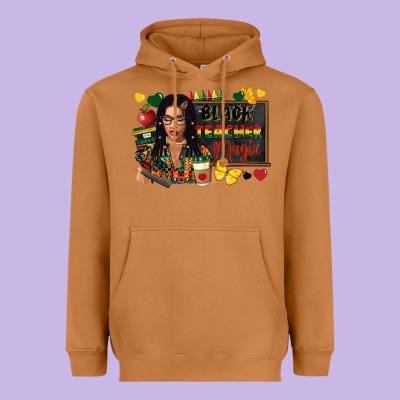 Juneteenth Black Teacher Magic Heavyweight Hoodie Designed By Fadigitalartstudio