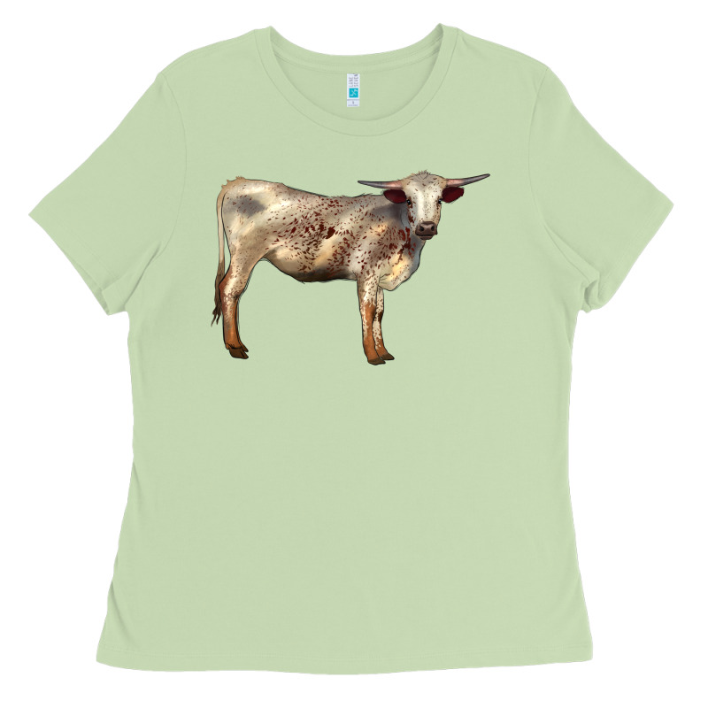 Texas Longhorn Heifer Ladies Tee by LillyAllenDesigns | Teevron
