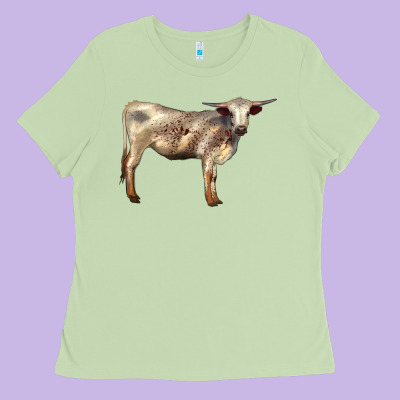 Texas Longhorn Heifer Ladies Tee Designed By Lillyallendesigns