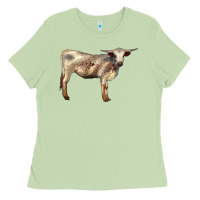 Matcha Texas Longhorn Heifer Ladies Tee - LillyAllenDesigns