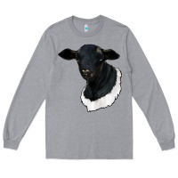 Heather Grey dorper sheep Long Sleeve Tee - RanaPortraitStore