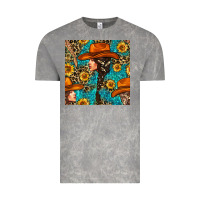Cloud Rock Western Girl Hair Clasp And Sunflower With Leopard And Glitter Seamles Vintage Tee - BundleAndBundleShop