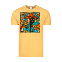 Vintage Mustard Western Girl Hair Clasp And Sunflower With Leopard And Glitter Seamles Vintage Tee - BundleAndBundleShop