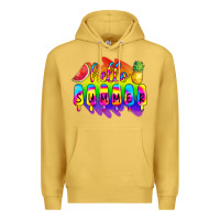 Antique Gold Hello Summer Tie Dye Premium Hoodie - CowCowDesign