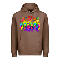 Chestnut Hello Summer Tie Dye Premium Hoodie - CowCowDesign