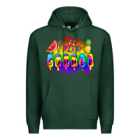 Sports Green Hello Summer Tie Dye Premium Hoodie - CowCowDesign