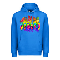 True Royal Hello Summer Tie Dye Premium Hoodie - CowCowDesign