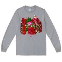 Heather Grey Christmas Flamingo Long Sleeve Tee - Bettercallsaul