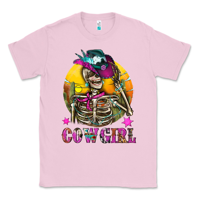 Cowgirl Skeleton With Landscape Classic Tee by BundleAndBundleShop | Teevron