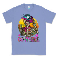 Colony Blue Cowgirl Skeleton With Landscape Classic Tee - BundleAndBundleShop