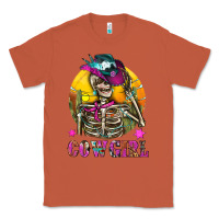 Copper Cowgirl Skeleton With Landscape Classic Tee - BundleAndBundleShop