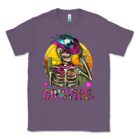 Lavender Cowgirl Skeleton With Landscape Classic Tee - BundleAndBundleShop
