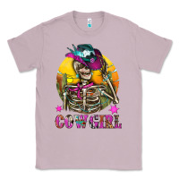 Lilac Cowgirl Skeleton With Landscape Classic Tee - BundleAndBundleShop