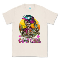 Natural Cowgirl Skeleton With Landscape Classic Tee - BundleAndBundleShop