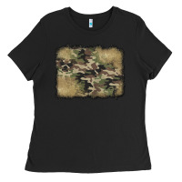Black camouflage glitter background Ladies Tee - Jasminsmagicworld