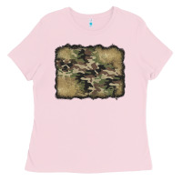 Bubblegum Pink camouflage glitter background Ladies Tee - Jasminsmagicworld