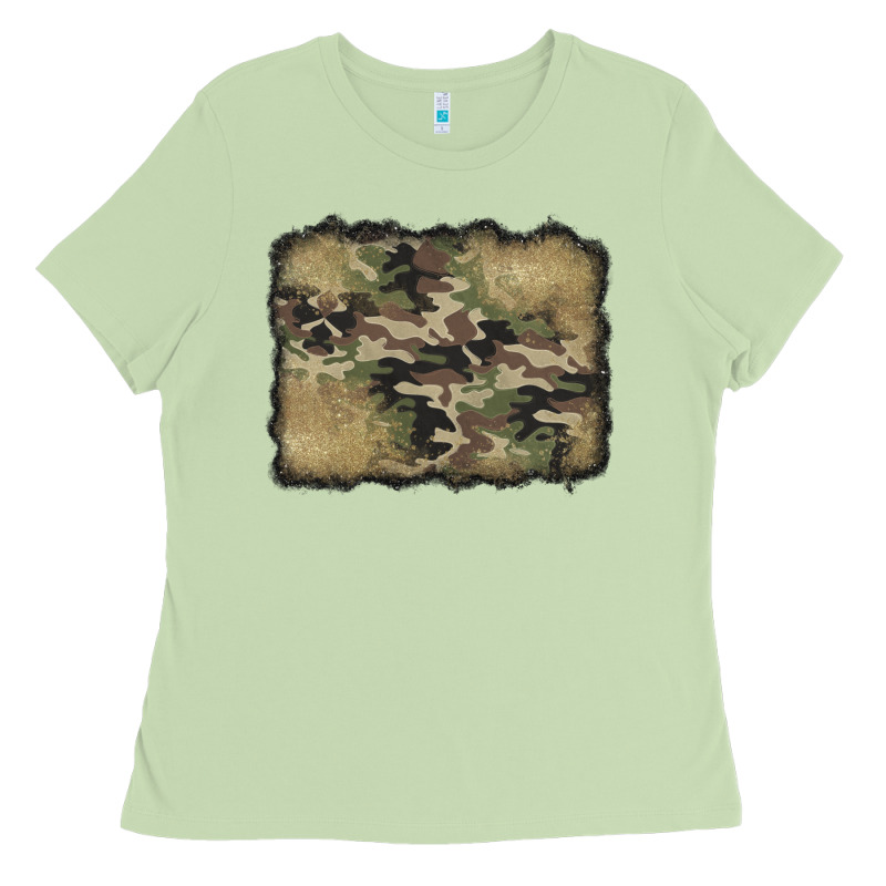 Camouflage Glitter Background Ladies Tee by Jasminsmagicworld | Teevron
