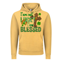 Vintage Mustard I Am Not Lucky I Am Blessed St. Patricks Vintage Hoodie - BundleAndBundleShop
