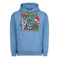 Pigment Pebble Blue Santas Favorite PCA Patient Care Assistant Urban Hoodie - CowhideDigitalArt