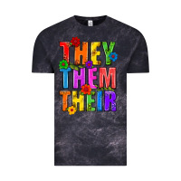 Cloud Black They Them Their Pride LGBTQ Vintage Tee - BundleAndBundleShop