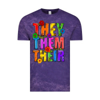 Cloud Purple They Them Their Pride LGBTQ Vintage Tee - BundleAndBundleShop