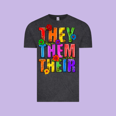 They Them Their Pride Lgbtq Vintage Tee Designed By Bundleandbundleshop