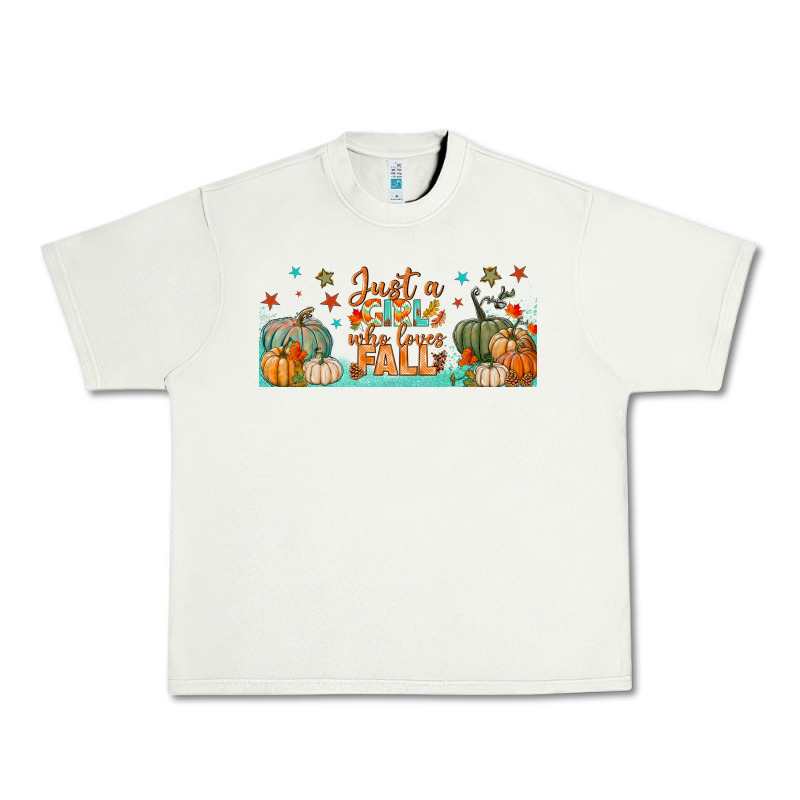 Just A Girl Who Loves Fall Libbey Glass Urban Heavy Tee by BundleAndBundleShop | Teevron