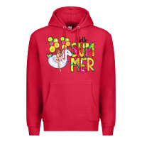 Cardinal Hello Summer Unicorn Premium Hoodie - CowCowDesign
