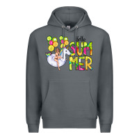 Rock Hello Summer Unicorn Premium Hoodie - CowCowDesign