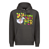 Smoke Hello Summer Unicorn Premium Hoodie - CowCowDesign