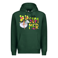 Sports Green Hello Summer Unicorn Premium Hoodie - CowCowDesign