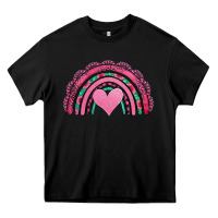 Black valentines day pink gemstones rainbow Heavy Core Tee - Jasminsmagicworld