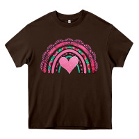 Chocolate Brown valentines day pink gemstones rainbow Heavy Core Tee - Jasminsmagicworld