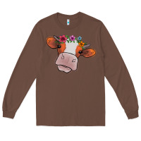Chestnut Cow With Flowers Long Sleeve Tee - Bettercallsaul