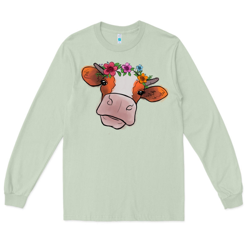 Cow With Flowers Long Sleeve Tee by Bettercallsaul | Teevron