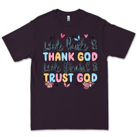 Plum look back and thank god look forward and trust god Premium Tee - MaliasSmallBusiness
