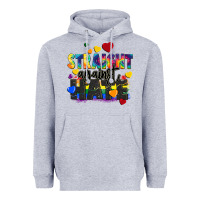 Heather Grey straight against hate Heavyweight Hoodie - FaDigitalArtStudio