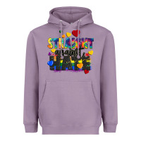 Lavender straight against hate Heavyweight Hoodie - FaDigitalArtStudio