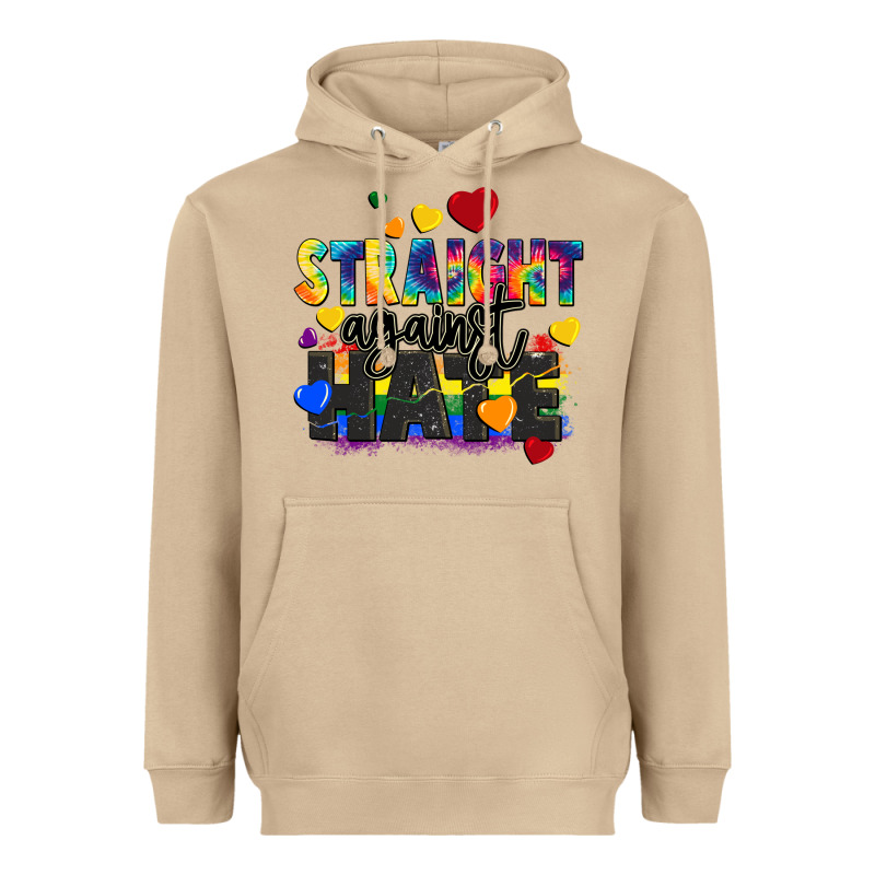 Straight Against Hate Heavyweight Hoodie by FaDigitalArtStudio | Teevron