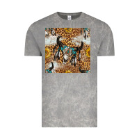 Cloud Rock Western Bull Skull And Sunflowers With Leopard Seamless Pattern Vintage Tee - BundleAndBundleShop