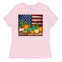 Bubblegum Pink fall themed american tumbler Ladies Tee - Jasminsmagicworld