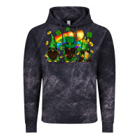 Cloud Black St. Patrick's afro gnomies with rainbow Vintage Hoodie - BundleAndBundleShop