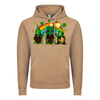 Vintage Coffee St. Patrick's afro gnomies with rainbow Vintage Hoodie - BundleAndBundleShop