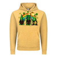 Vintage Mustard St. Patrick's afro gnomies with rainbow Vintage Hoodie - BundleAndBundleShop